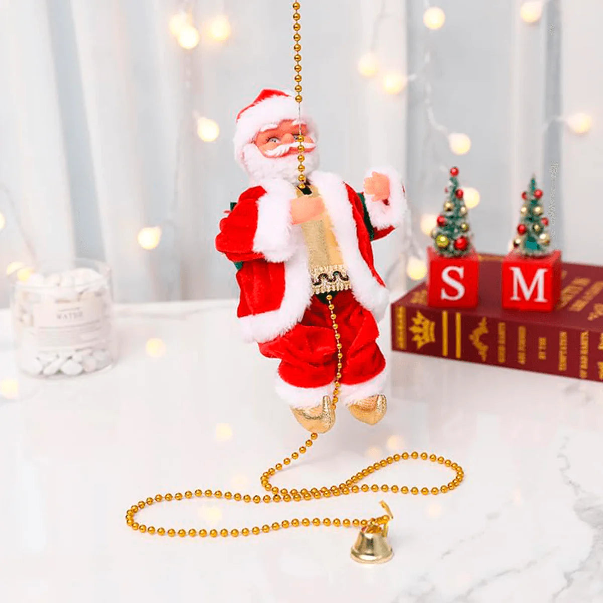 Papá Noel escalador sube y baja