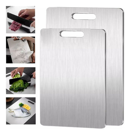 Tabla para picar de Acero Inoxidable 2X1 + Regalo