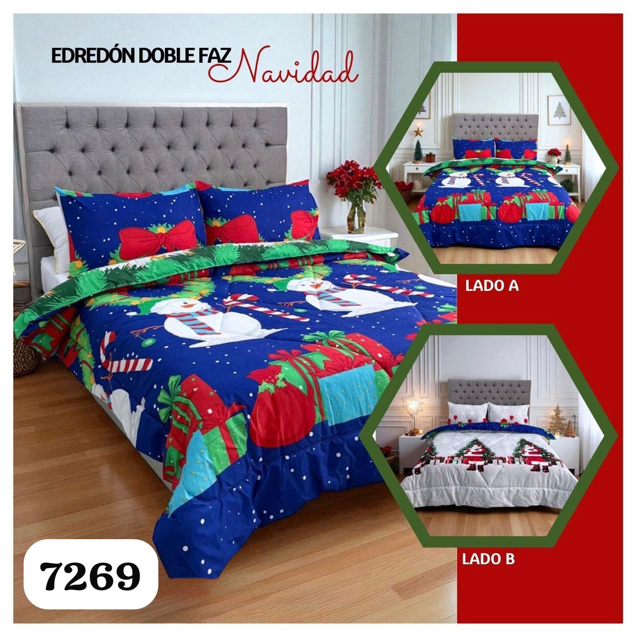 Edredón Doble faz Navideño