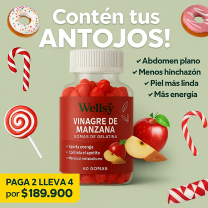 Gomas Vinagre de Manzana Paga 2 Lleva 4