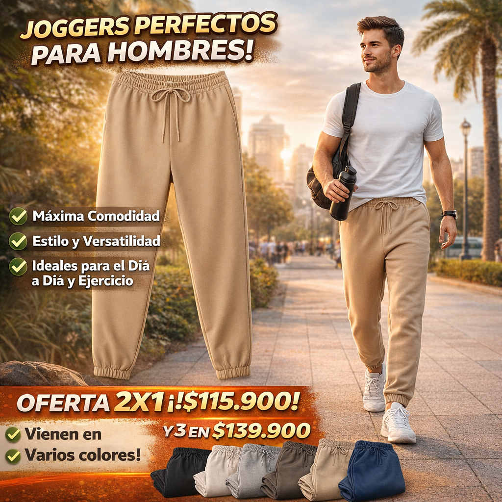 Pantalón jogger Para Hombre 2X1