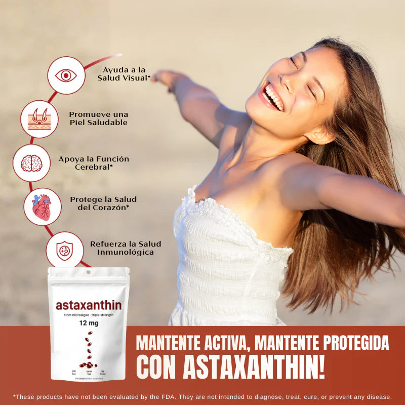 Astaxanthin – Antioxidante Natural: Piel Radiante y Vista Saludable