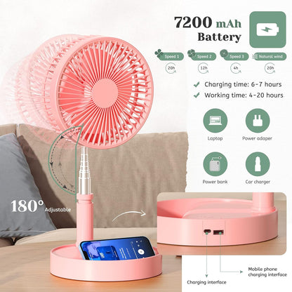 Ventilador De Mesa Portátil Pagable