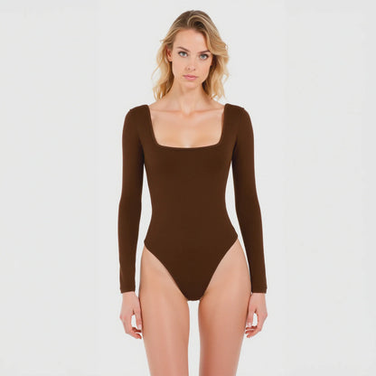 Body Cuello Cuadrado Manga Larga