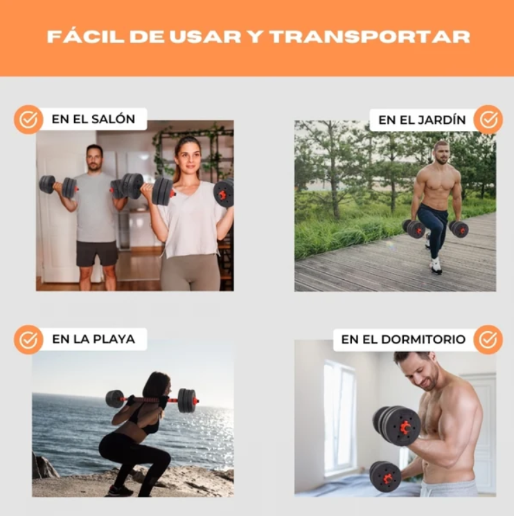 Set de Mancuernas Ajustables 15 Kg