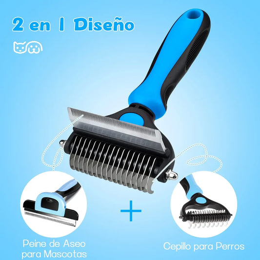 Cepillo para Mascotas de doble Dentadura 2x1