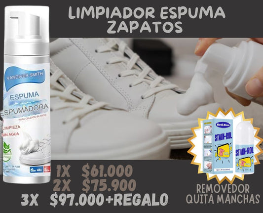 Limpiador de espuma para zapatos