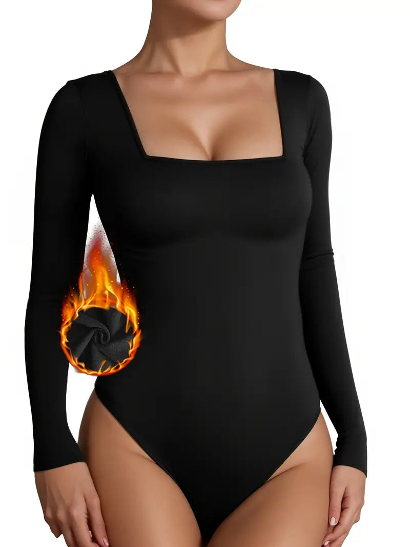 Body Cuello Cuadrado Manga Larga