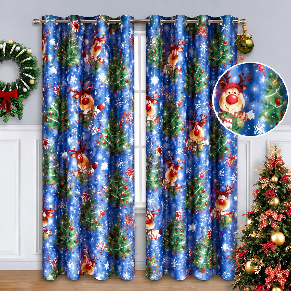 cortina navideñas