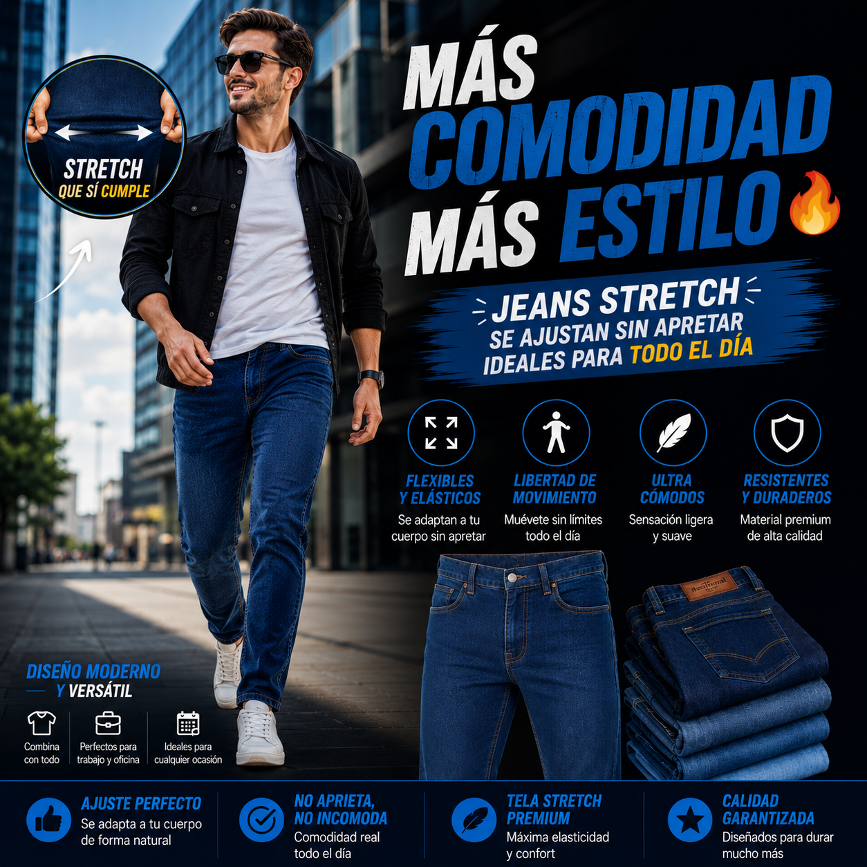 Jean Stretch para Hombre (Oferta x2 y x3)