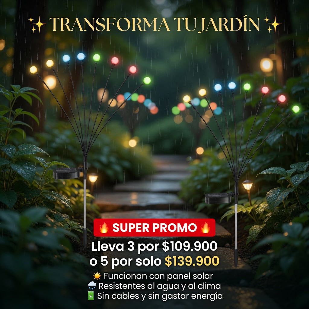 Luces para Jardín con Panel solar (Oferta X3 y X5)
