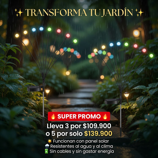 Luces para Jardín con Panel solar (Oferta X3 y X5)