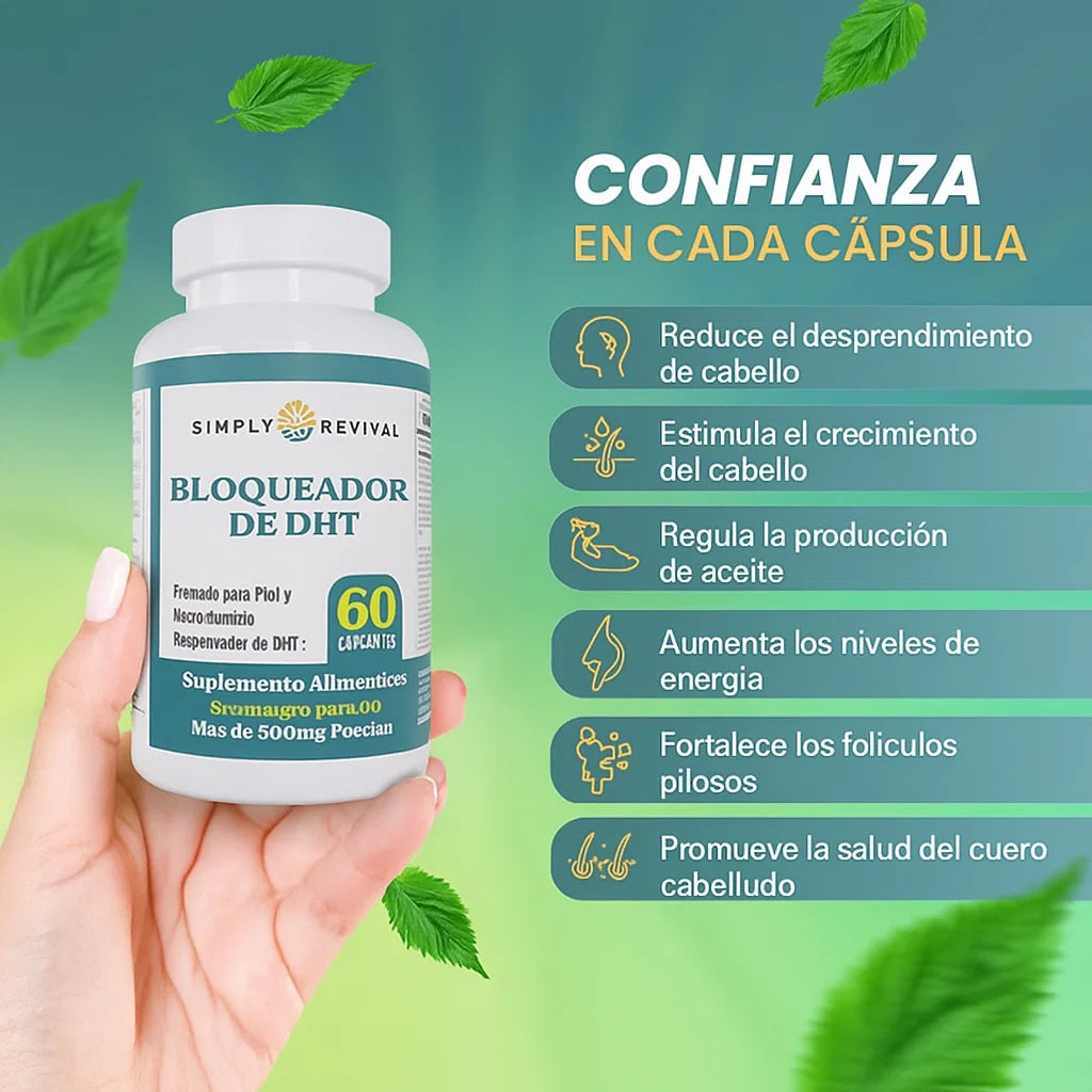 🎁(2X1)🎁 Blocker DHT Blocker DHT - Controla la Caída, Nutre el Folículo y Favorece el Crecimiento -