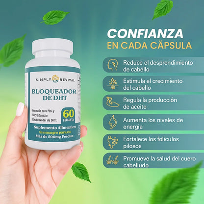 🎁(2X1)🎁 Blocker DHT Blocker DHT - Controla la Caída, Nutre el Folículo y Favorece el Crecimiento -